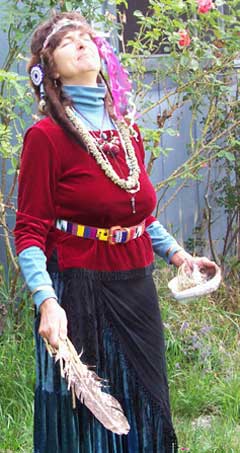 Alicia prepares to guide a ceremony at Spirit Journey.